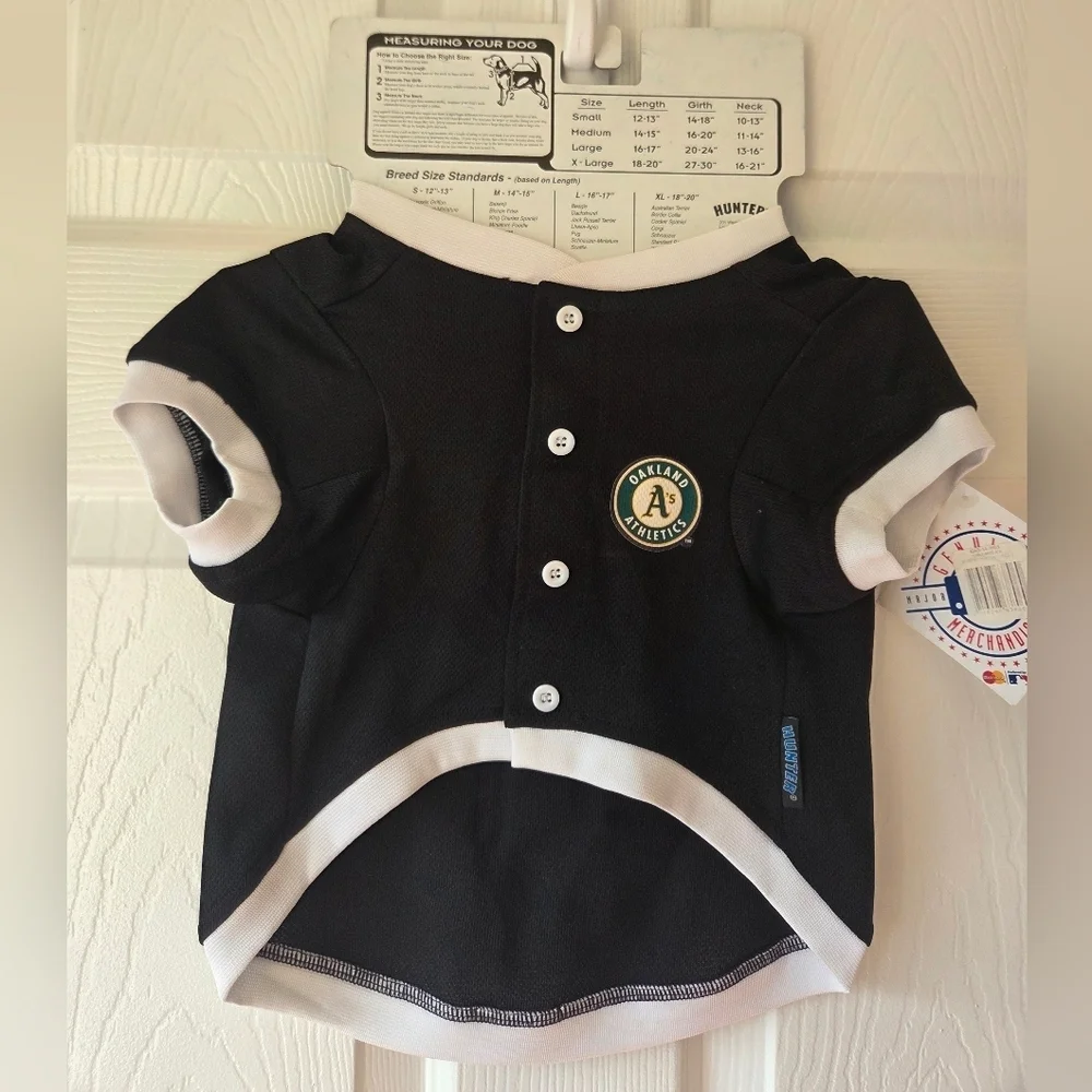MLB Oakland Athletics Dog Jersey L Navy NWT Pet Baseball Fan